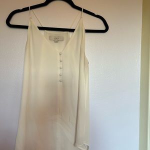 Loft blouse tank with functional buttons